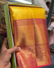 Golden Sun Kanchipuram Silk Saree with Rani Zari Border