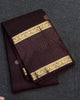 Maroon Golden Zari Checks Silk Saree