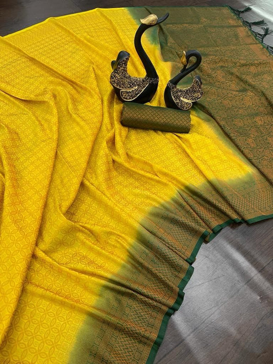 Elegant Pink & Black Soft Silk Saree with Rich Woven Pallu