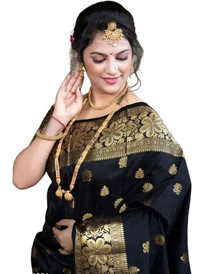 Banarasi Wedding Saree Made from Organic Lichi Silk