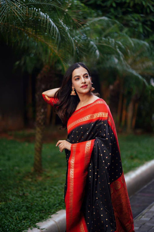 Elegant Comfort Organic Banarasi Lichi Silk Wedding Saree