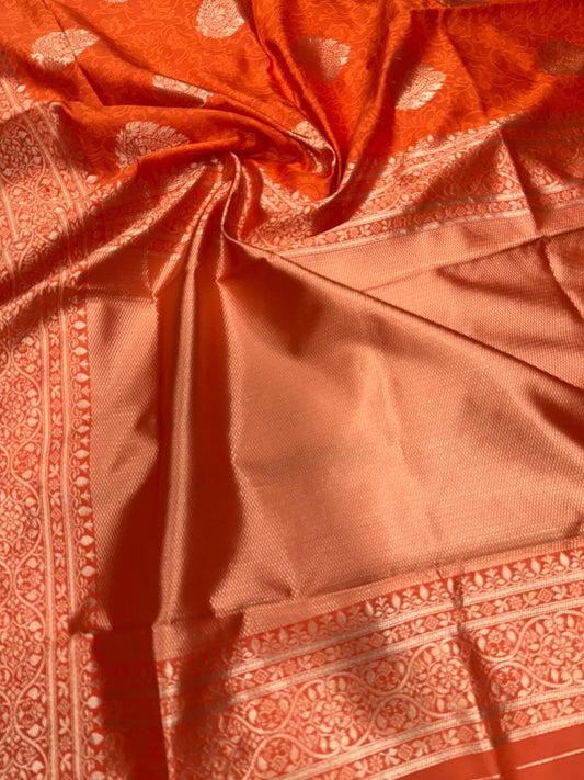 Weightless Saree Made with Organic Banarasi Lichi Silk for Wedding Wear